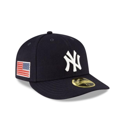 Sapca New Era New York Yankees MLB Crystals from Swarovski Flag Low Profile 59FIFTY Fitted - Albastri